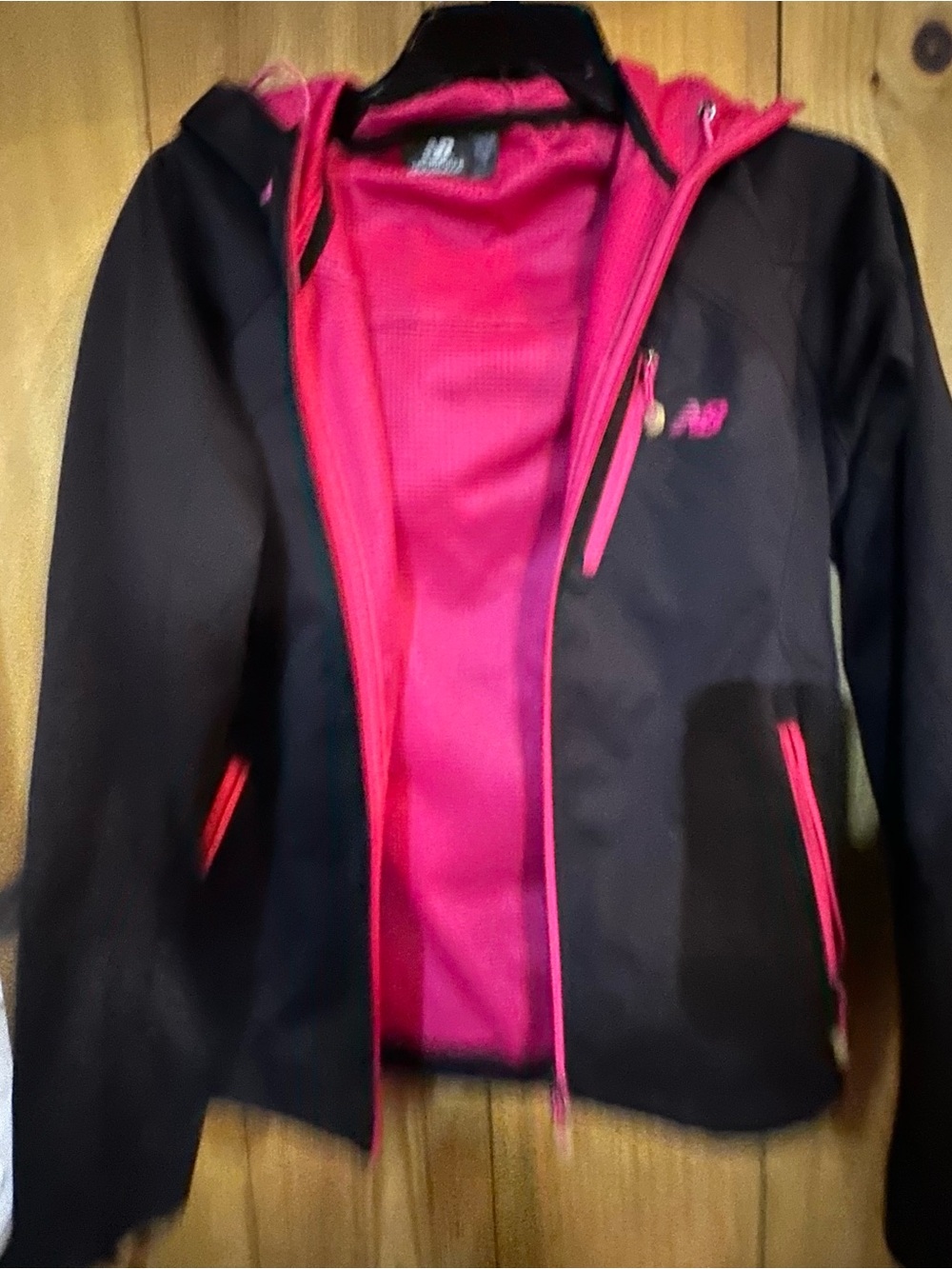 New Balance Women's Black Jacket with Pink Accents
